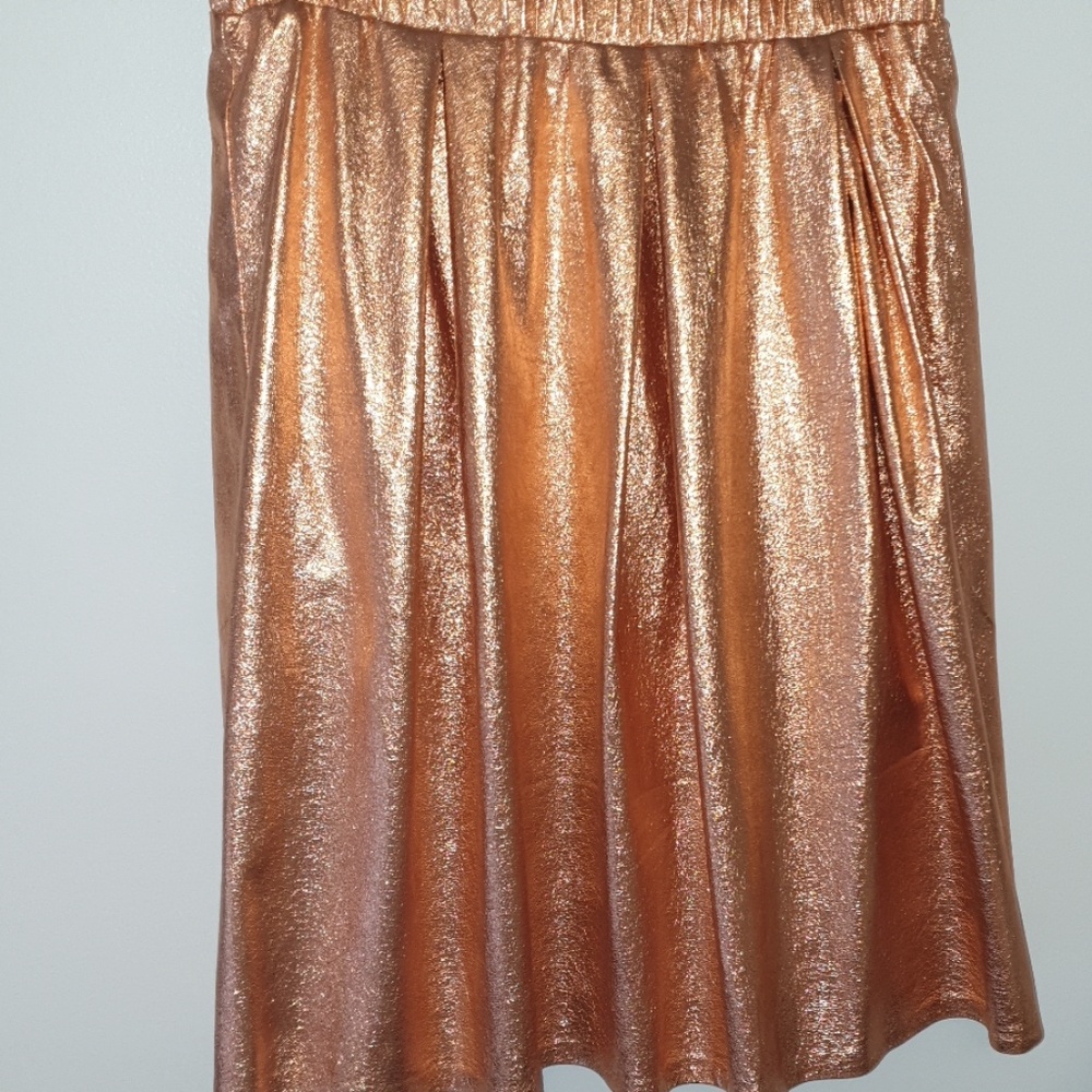 Metallic A-line skirt